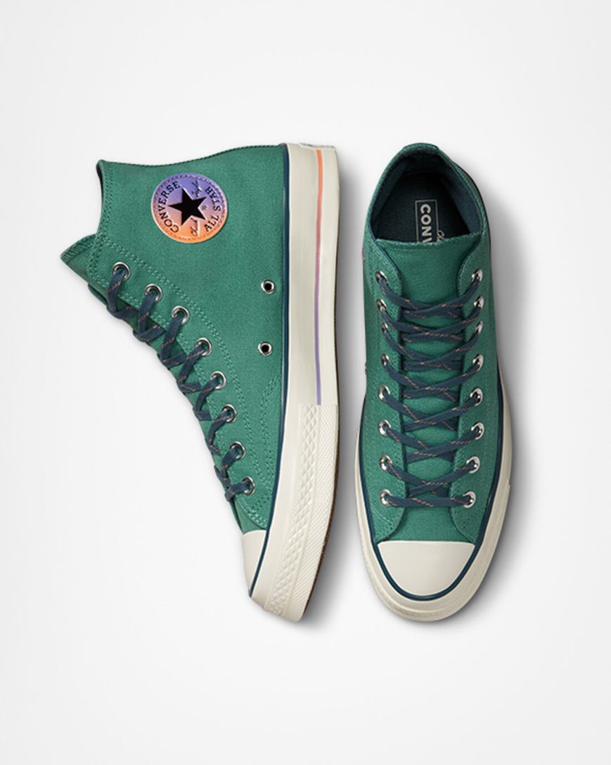 Dámské Boty Vysoké Converse Chuck 70 Color Fade Zelene | CZ ALUX80